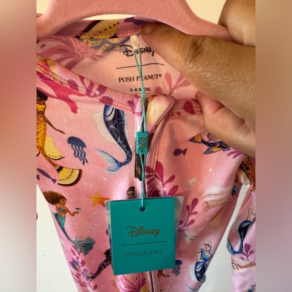 Posh Peanut Little Mermaid Bamboo Footie Pajamas - Picture 3 of 3